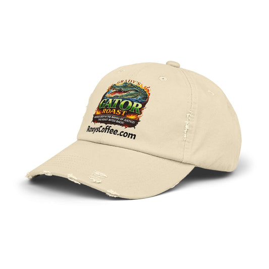 Grady Judd's Gator Roast Casual Distressed Cap for Outdoor Adventures, Vintage Style Hat, Gift for Gator Lovers, Everyday Wear Accessory, Perfect for BBQs, Vacations