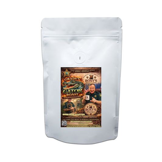 Grady's Gator Roast - Polk County Sheriff Grady Judd Animal Services (FL) - Breakfast Blend Plus - 12 Pack Coffee Pods