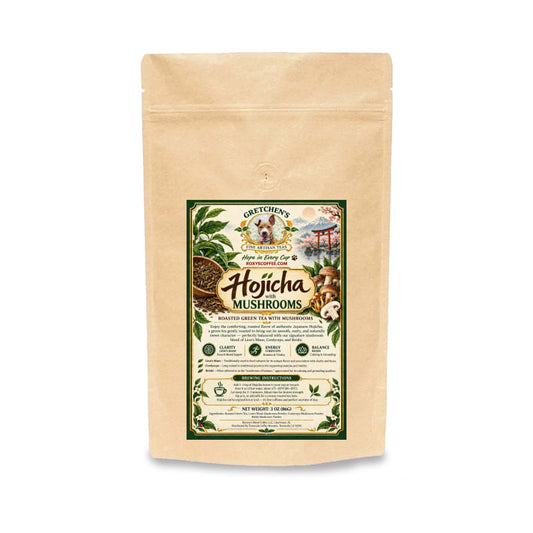 Hojicha Japanese Green Tea Powder Infused with With Mushrooms