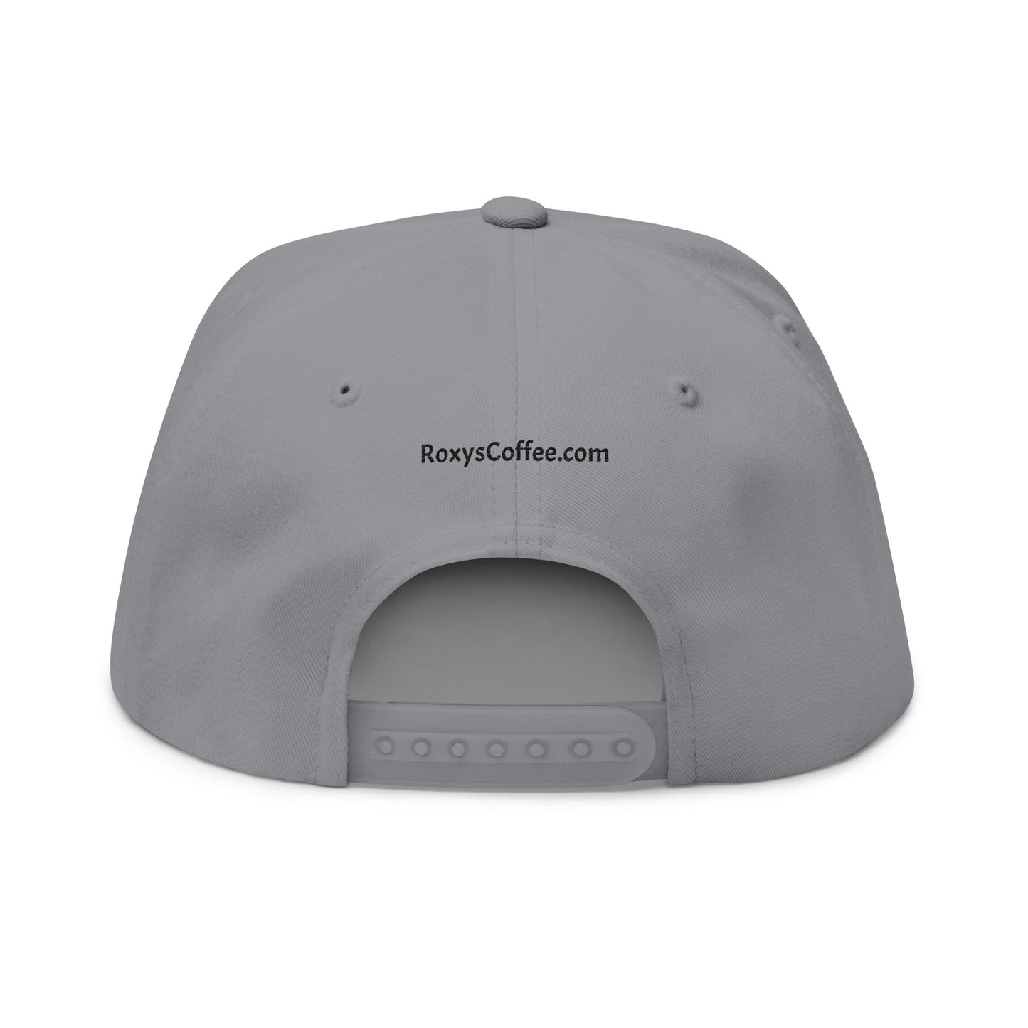 Flat Bill Cap — Roxy's Coffee Rescue Riders Embroidered Patch