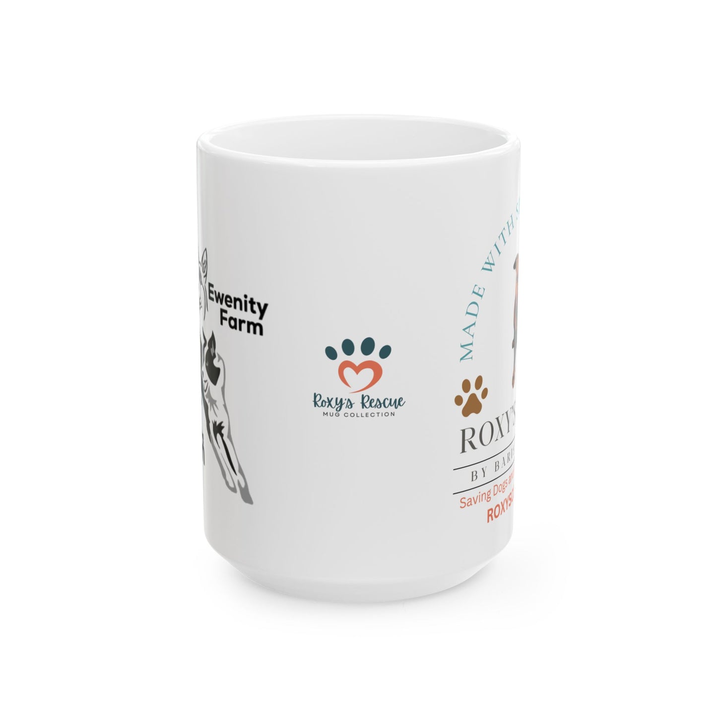Ewenity Farm Dog Rescue Ceramic Mug — 11oz & 15oz Fundraiser Coffee Cup