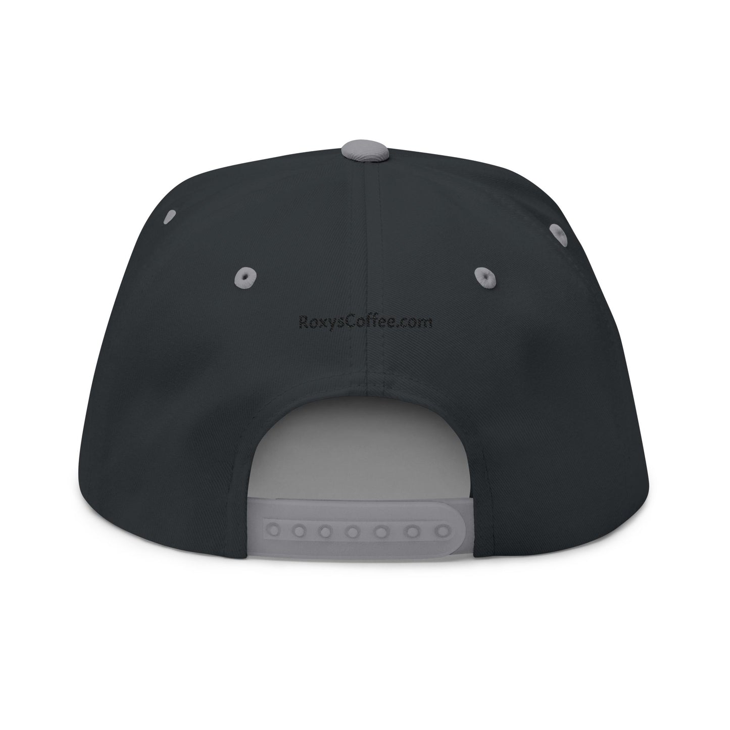 Flat Bill Cap — Roxy's Coffee Rescue Riders Embroidered Patch