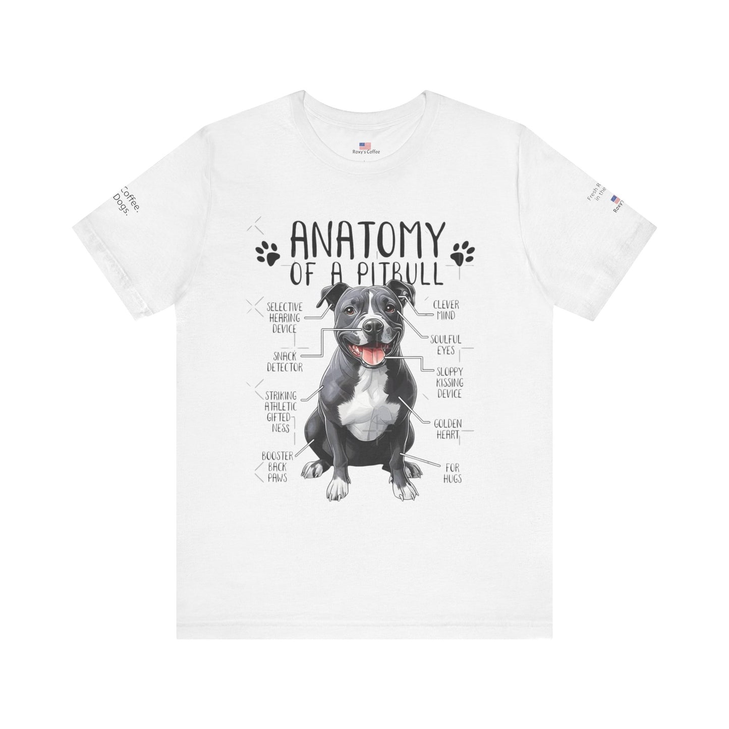Pitbull Anatomy Tee - Perfect for Dog Lovers, Animal Advocates, Pet Owners, and Casual Wear; Ideal for Gifting and Celebrations