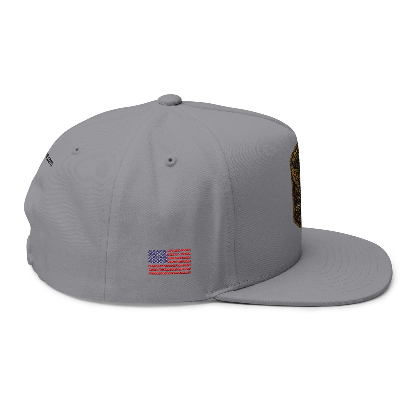 Flat Bill Cap — Roxy's Coffee Rescue Riders Embroidered Patch