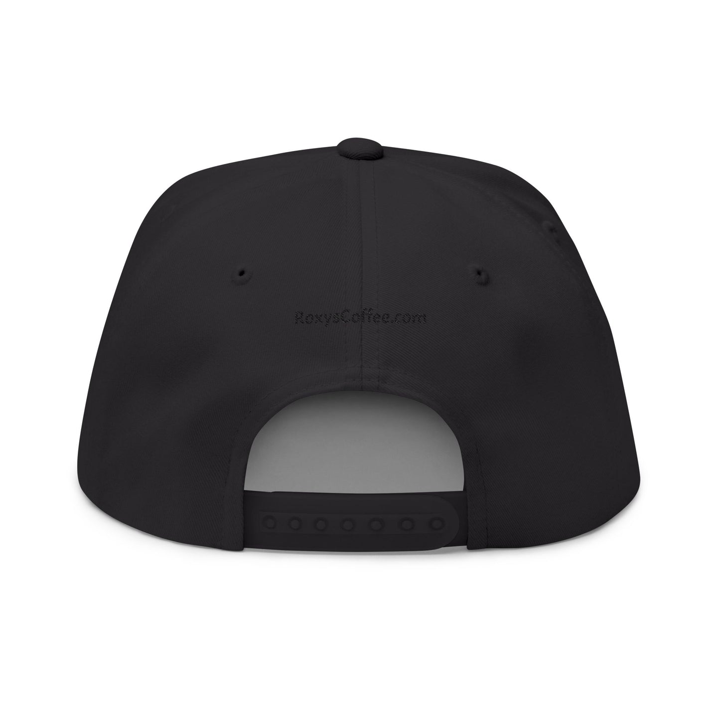 Flat Bill Cap — Roxy's Coffee Rescue Riders Embroidered Patch