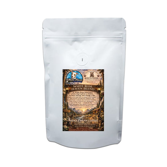 White Rose Haven Blend - White Rose Sanctuary (CO) - Post Roast Blend of African Coffee Beans (Light/Medium)