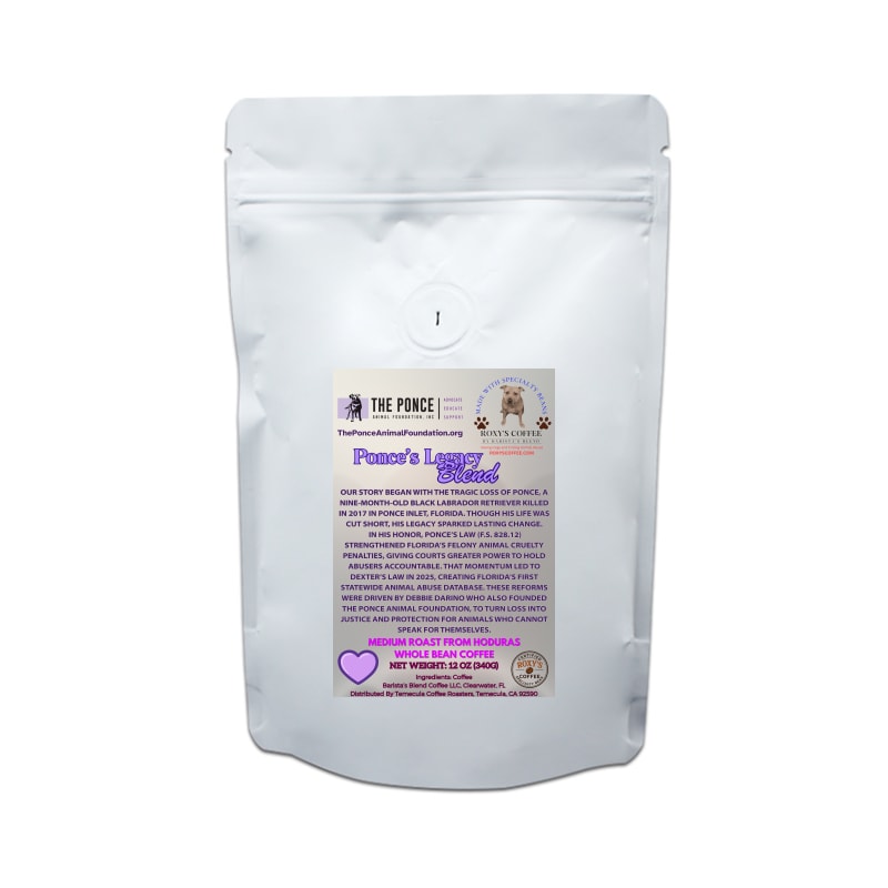 Ponce's Legacy Brew - Ponce Animal Foundation (FL) - Coffee from Honduras