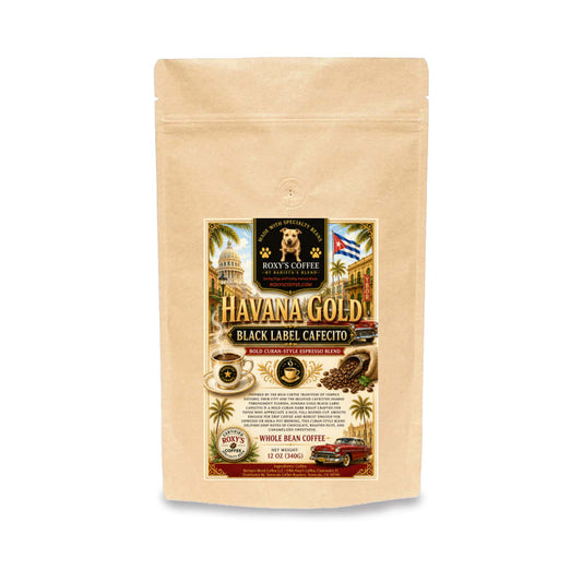 Havana Gold Black Label Cafecito - Bold Cuban Style Espresso Blend